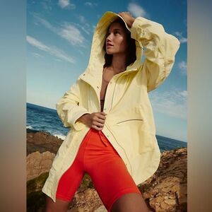 Free People Singin' In The Rain Packable Jacket FP Movement Coat Yellow NEW XS